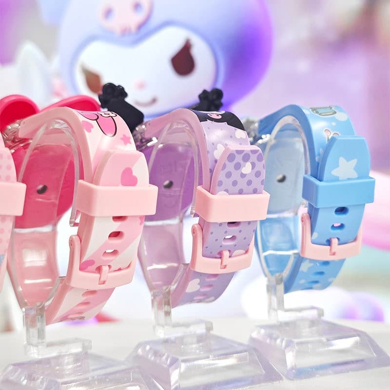 2025 Sanrio เด็ก LED 3D Kuromi Hello Kitty Melody Cinnamoroll Flip Luminous Music รูปที่ 5