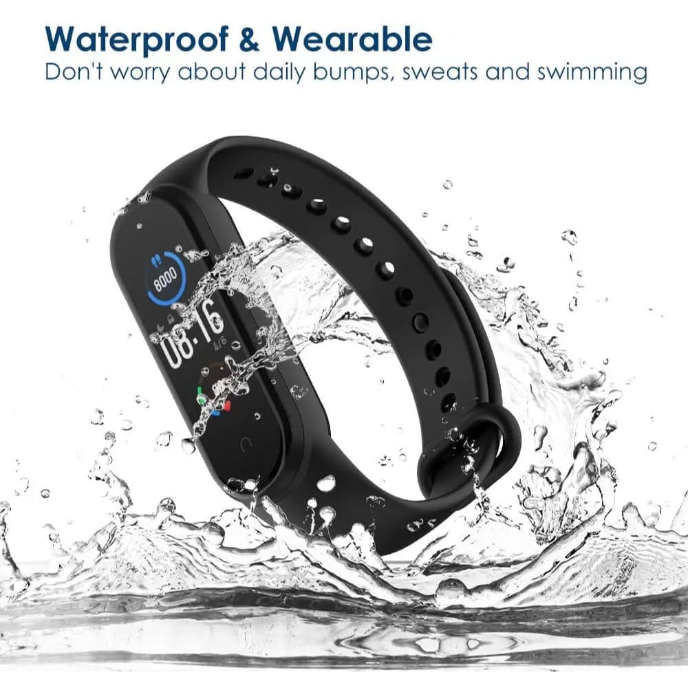 สายนาฬิกา Miband 7 6 5 4 3 ซิลิโคน สีสันสดใส TPU สำหรับ Xiaomi Mi Band 3 4 รูปที่ 3