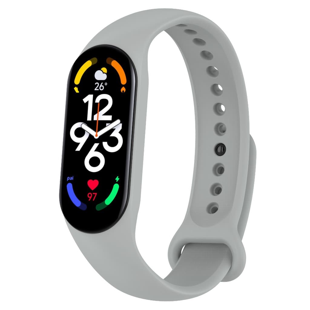 สายนาฬิกา Miband 7 6 5 4 3 ซิลิโคน สีสันสดใส TPU สำหรับ Xiaomi Mi Band 3 4 รูปที่ 9
