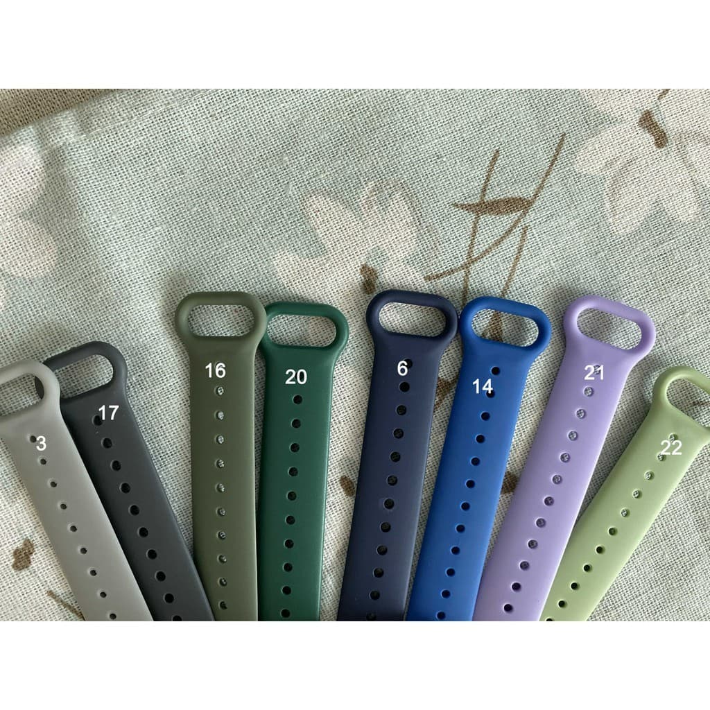 สายนาฬิกา Miband 7 6 5 4 3 ซิลิโคน สีสันสดใส TPU สำหรับ Xiaomi Mi Band 3 4 รูปที่ 5