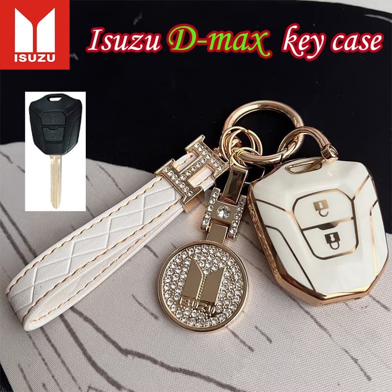 Isuzu 2020-2026 ฝาครอบกุญแจสําหรับ D-max mu X เคสกุญแจรถ D-max mu X พวงกุญแจรวมทุกอย่างฝาครอบกุญแจ รูปที่ 1