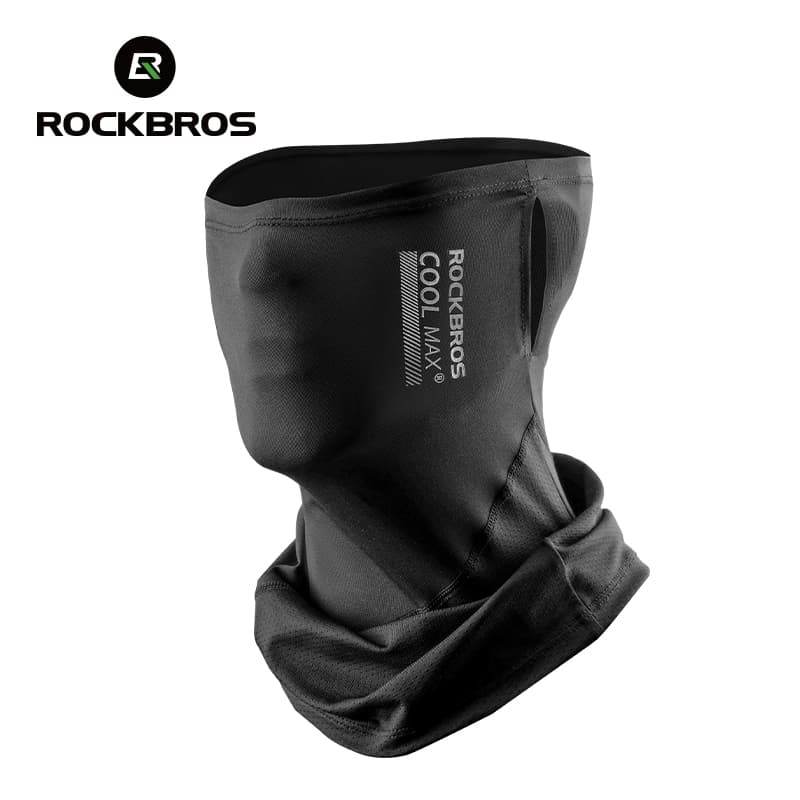 ROCKBROS หน้ากากขี่จักรยาน คูลแม็กซ์ ป้องกันรังสียูวีใบหน้าปกฤดูร้อนแขวนหูน้ําหนักเบาระบายอากาศไหมพรมผ้าพันคอ รูปที่ 1
