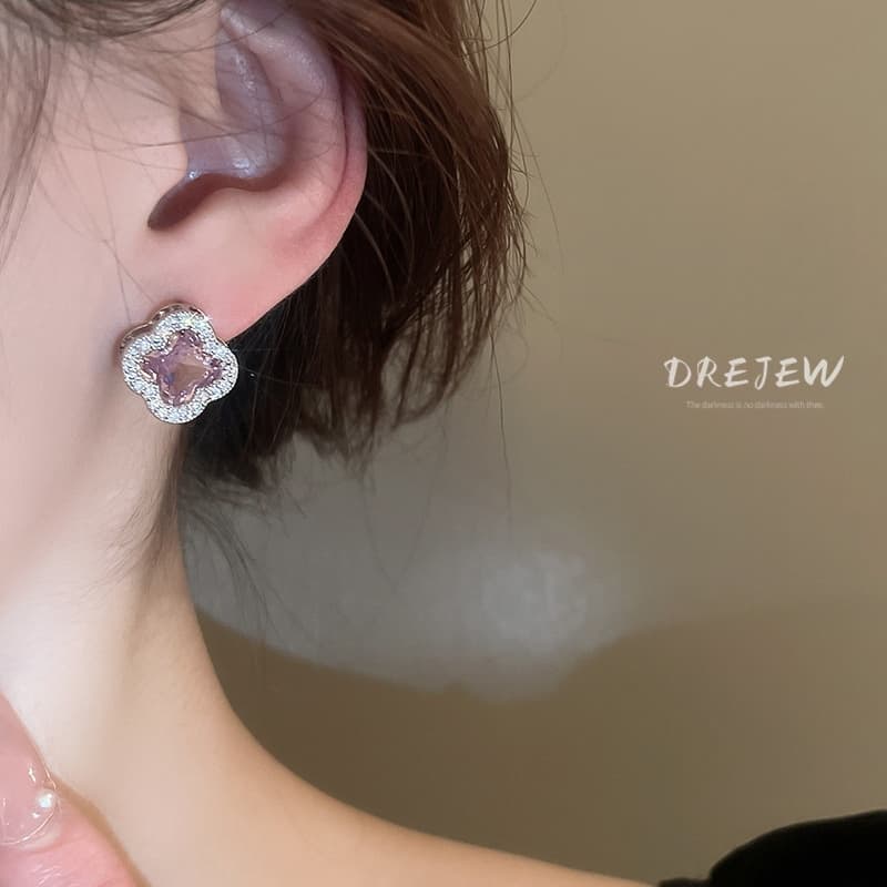 DREJEW เดรช แฟชั่นเพทายเพชรโบว์จี้สร้อยคอเกาหลีซอกโซ่กระดูกไหปลาร้าแสงหรูหราสร้อยคอระดับไฮเอนด์สําหรับผู้หญิง รูปที่ 8
