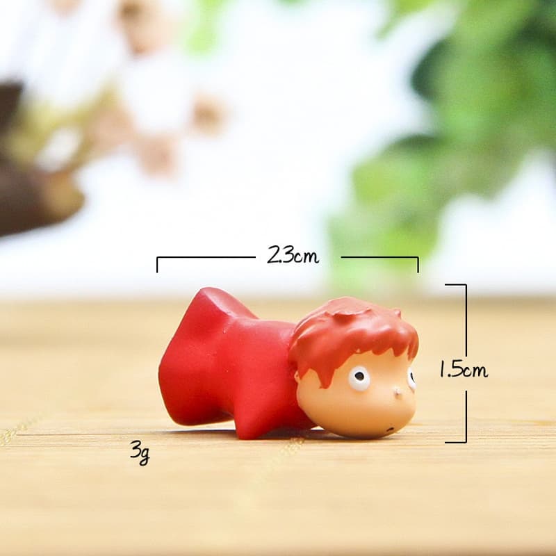 4 ชิ้น/เซ็ตอะนิเมะ Ponyo บน Cliff รูปถังปลาทองเจ้าหญิงรุ่น Q PVC Action Figures รุ่นเดสก์ท็อปตกแต่งตุ๊กตาของเล่น รูปที่ 4
