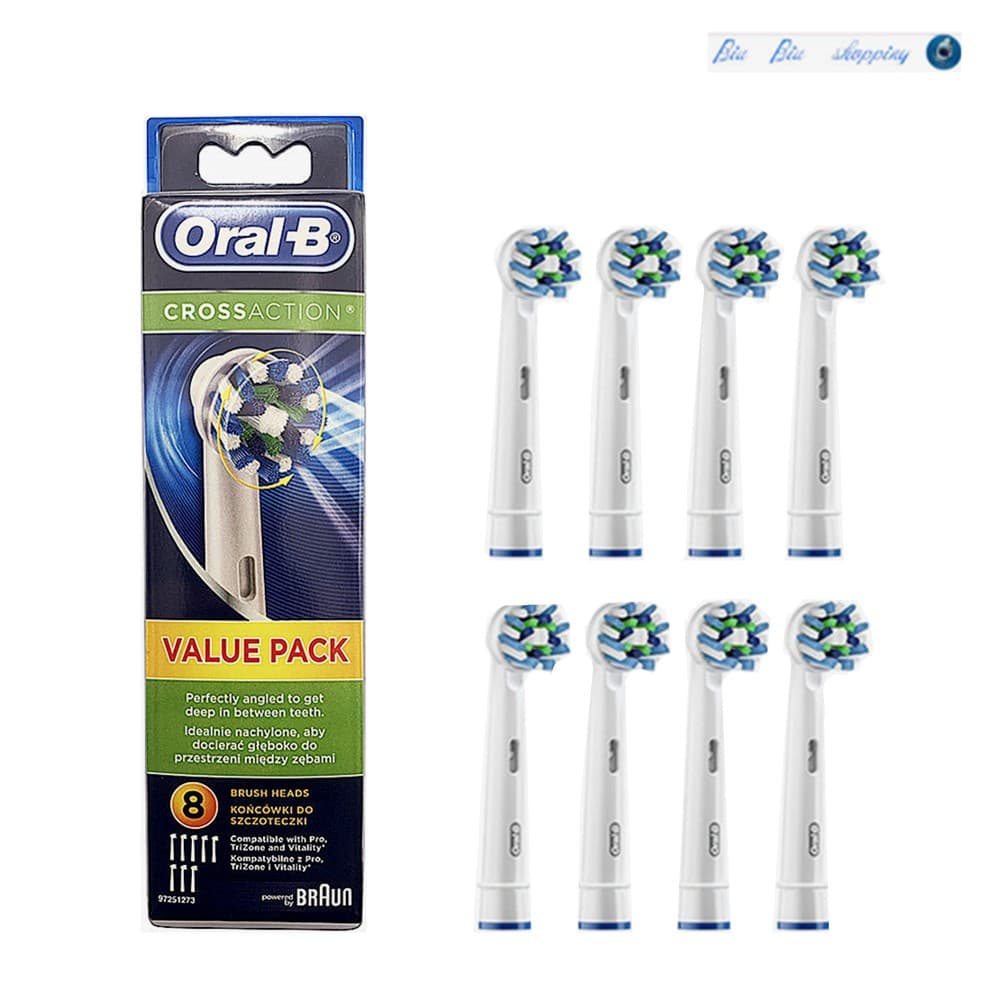 Oral -B EB50 Cross Action Ultra Clean แปรงสีฟันเปลี่ยนหัวแปรงสีฟันไฟฟ้า นับ 4&8 รูปที่ 1