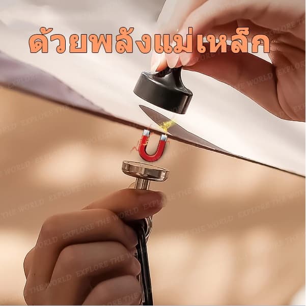 ตะขอแขวนแม่เหล็ก อุปกรณ์เสริม สําหรับตั้งแคมป์กลางแจ้ง คาราบิเนอร์ คลิปตะขอแม่เหล็ก ตะขอแขวนเต็นท์ รูปที่ 2