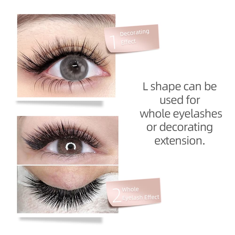 Nagaraku Ellipse Flat L LC LD N Shape Eyelash Extensions Matte สีดําสีเทาขนตาปลอม รูปที่ 5