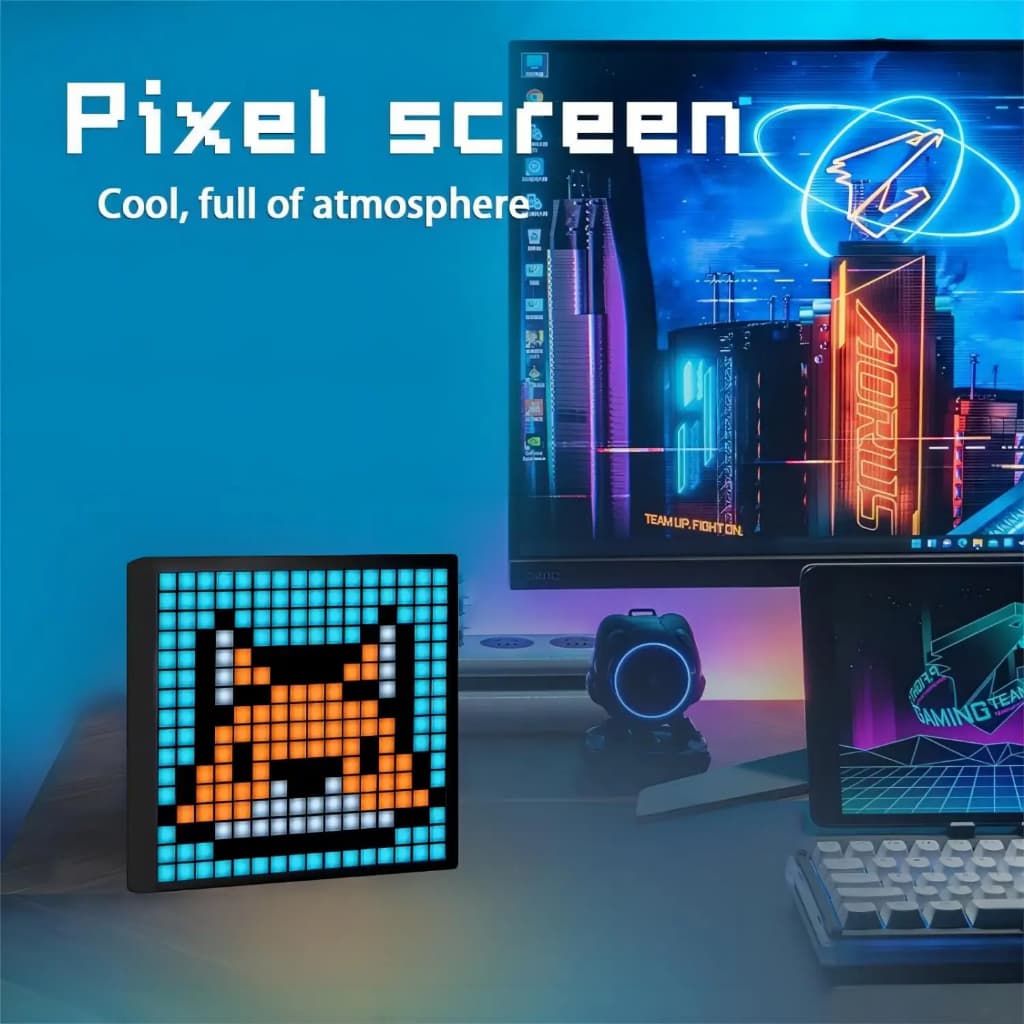 Led Matrix Pixel Display สมาร์ทหน้าจอ APP ควบคุมโปรแกรม Night Light Digital Pixel กรอบรูปเกมตกแต่งห้องตารางโคมไฟ รูปที่ 4