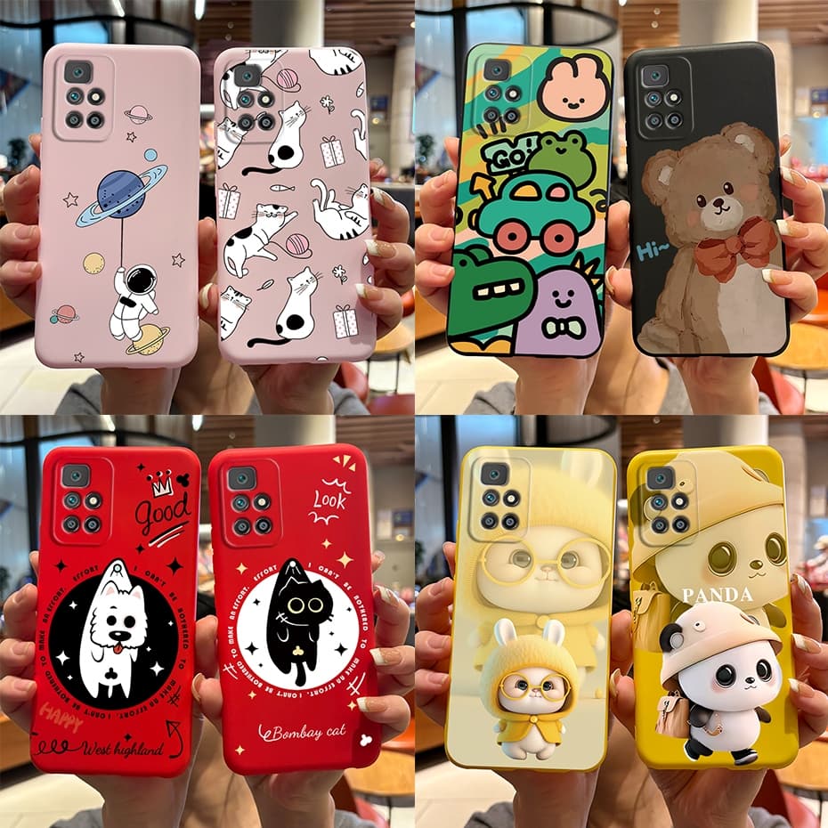 Soft Case สําหรับ Xiaomi Redmi 10 Redmi10 2022 Lovely Rabbit Panda พิมพ ์ Jelly ซิลิโคนเคสโทรศัพท ์ กรณี รูปที่ 1