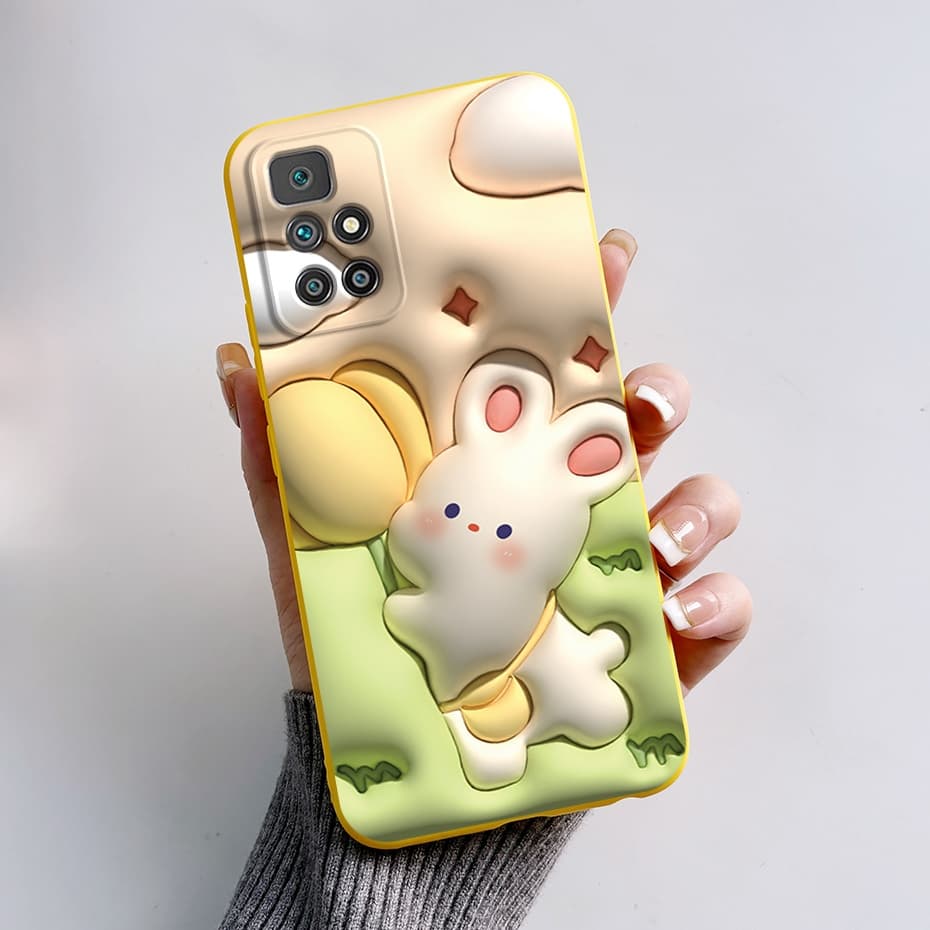 Soft Case สําหรับ Xiaomi Redmi 10 Redmi10 2022 Lovely Rabbit Panda พิมพ ์ Jelly ซิลิโคนเคสโทรศัพท ์ กรณี รูปที่ 9