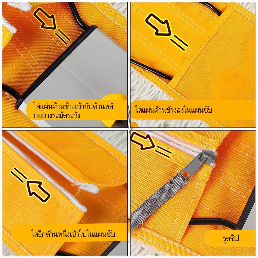 BOOMJOY Commercial อุตสาหกรรมไม้ถูพื้นผ้าฝ้ายฝุ่นไม้ถูพื้น59นิ้ว Telescopic Handle รวม2ไมโครไฟเบอร์โพลีเอสเตอร์แผ่นม๊อบถูพื้น รูปที่ 6