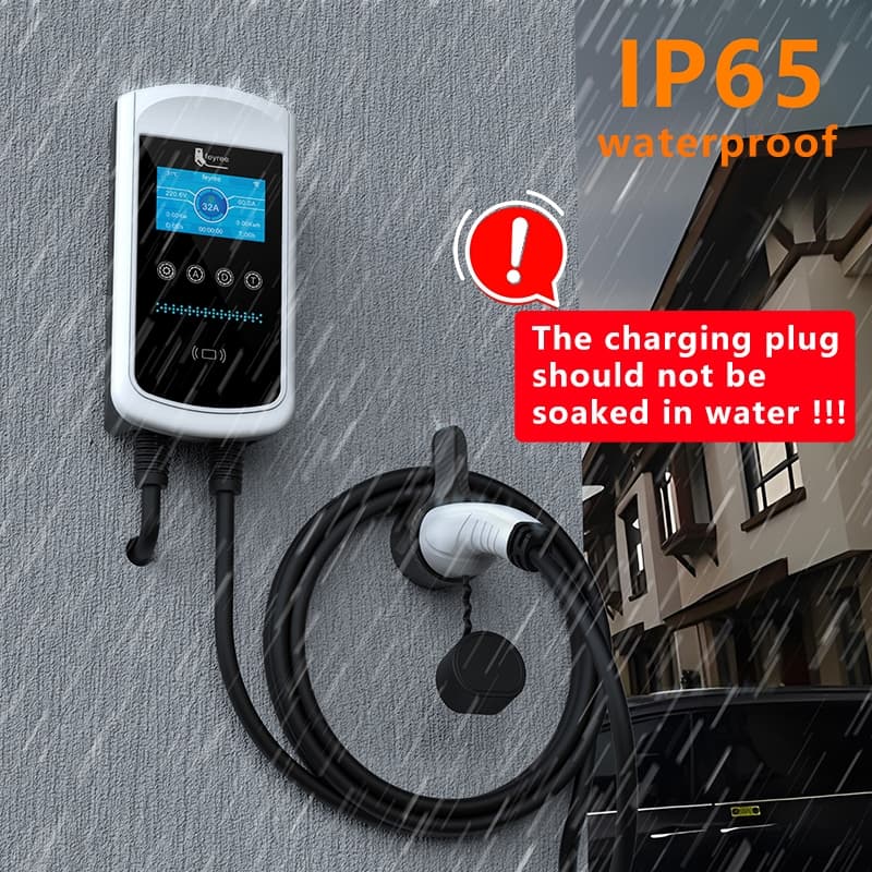 Feyree 4.3 นิ้วหน้าจอขนาดใหญ่ EV Charger ประเภท 2 7.6kw Wallbox พร้อม APP ชาร์จประวัติศาสตร์บันทึก 11kw 22kw 3 เฟสสําหรับรถยนต์ไฟฟ้า รูปที่ 6