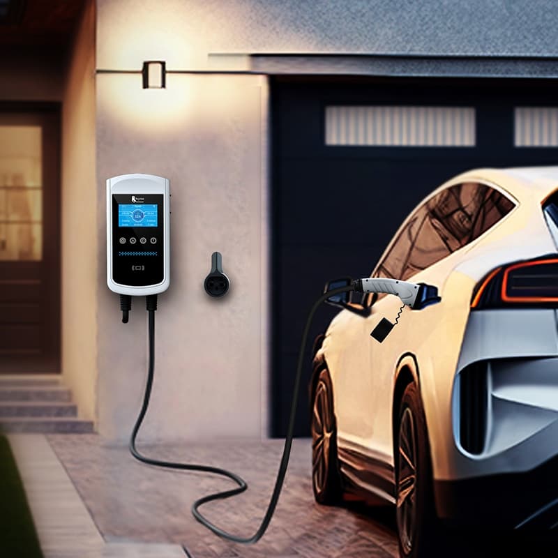 Feyree 4.3 นิ้วหน้าจอขนาดใหญ่ EV Charger ประเภท 2 7.6kw Wallbox พร้อม APP ชาร์จประวัติศาสตร์บันทึก 11kw 22kw 3 เฟสสําหรับรถยนต์ไฟฟ้า รูปที่ 7