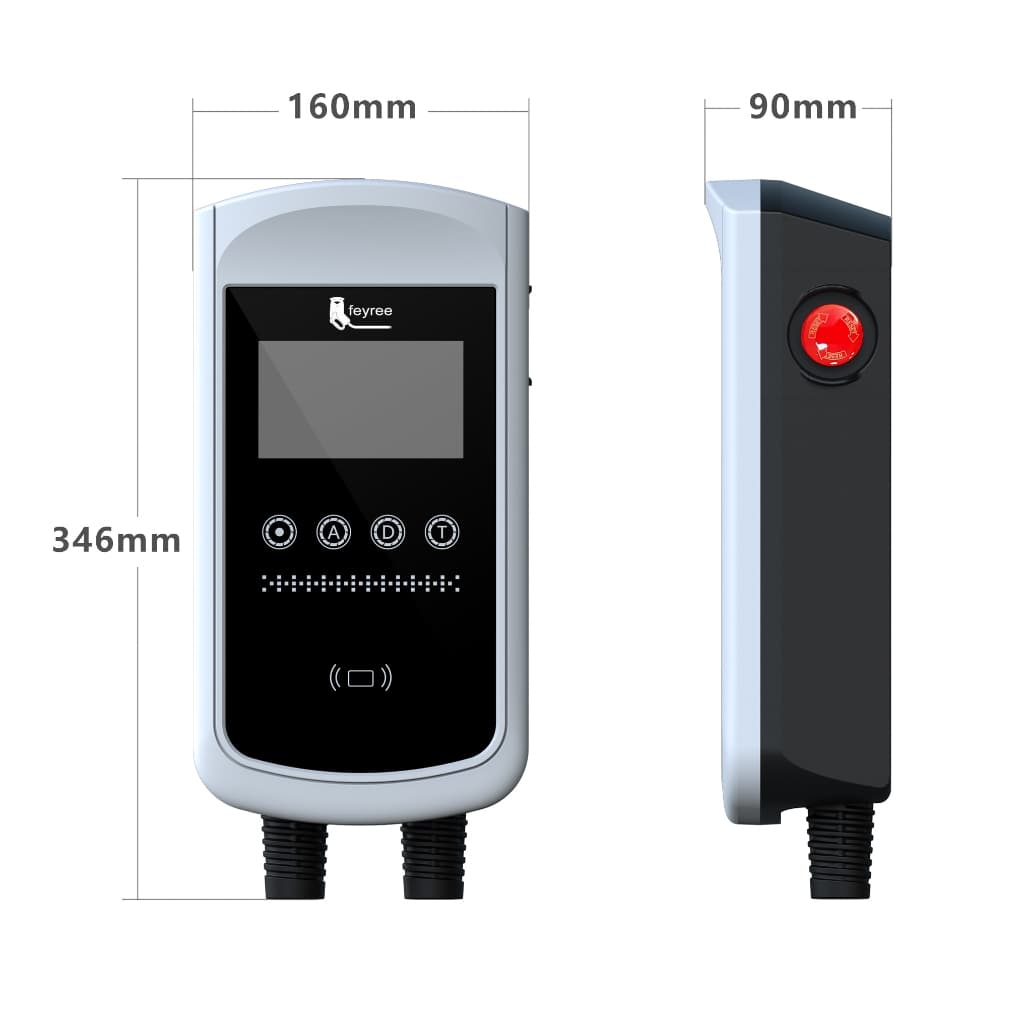 Feyree 4.3 นิ้วหน้าจอขนาดใหญ่ EV Charger ประเภท 2 7.6kw Wallbox พร้อม APP ชาร์จประวัติศาสตร์บันทึก 11kw 22kw 3 เฟสสําหรับรถยนต์ไฟฟ้า รูปที่ 8