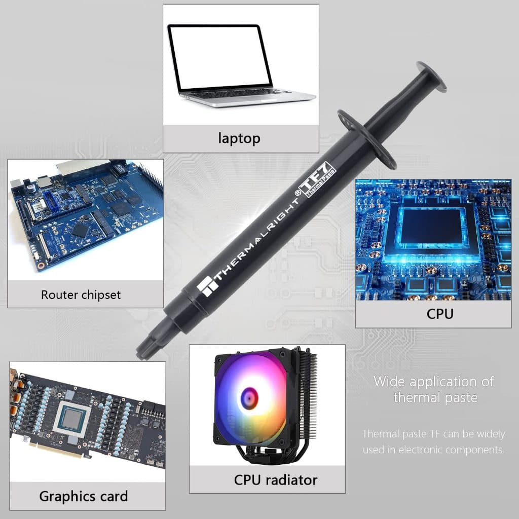 Thermalright TF7 2g การนําไฟฟ้าความร้อนเป็น 12.8 W/mk Thermal Paste Compound สําหรับคูลเลอร์กราฟิกการ์ด CPU จาระบีความร้อนแล็ปท็อปจาระบีความร้อน รูปที่ 5