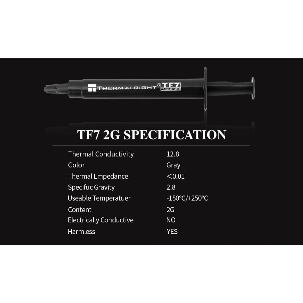 Thermalright TF7 2g การนําไฟฟ้าความร้อนเป็น 12.8 W/mk Thermal Paste Compound สําหรับคูลเลอร์กราฟิกการ์ด CPU จาระบีความร้อนแล็ปท็อปจาระบีความร้อน รูปที่ 9