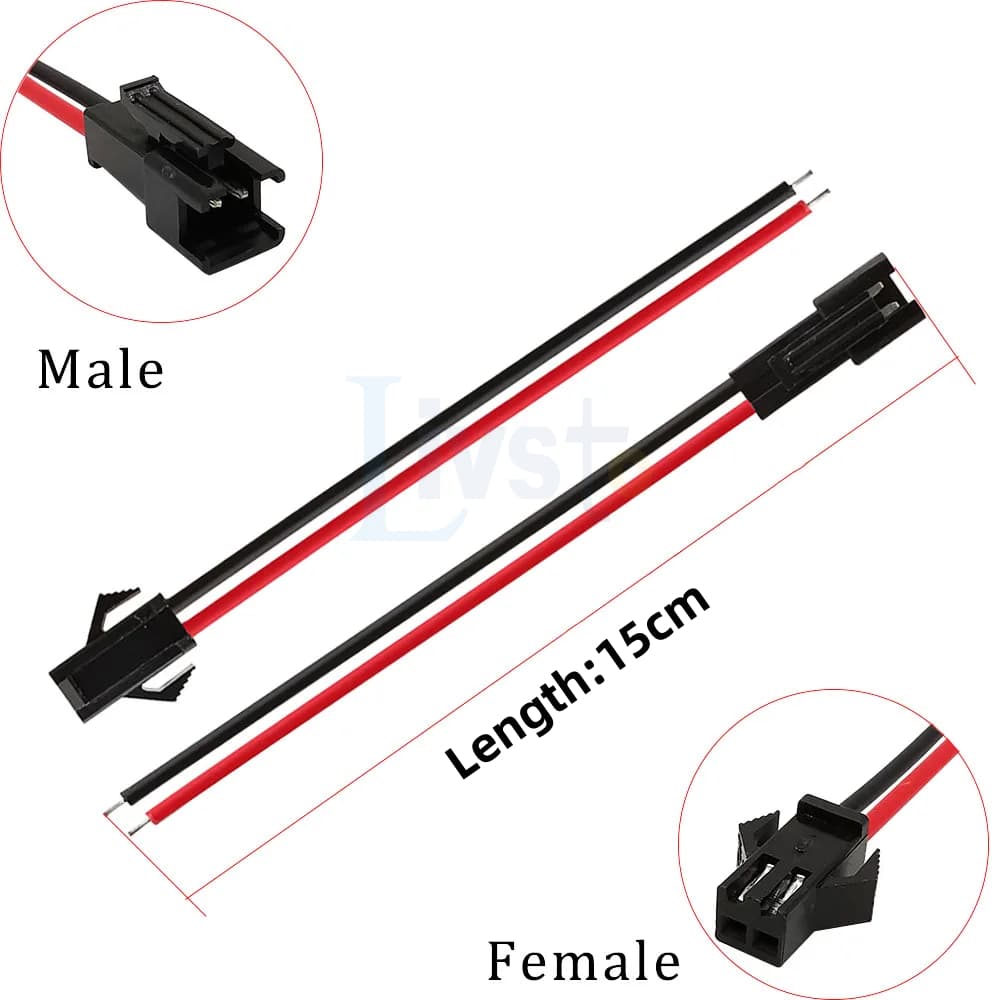 1 ชุด 2Pin 3Pin 4Pin 5Pin 6Pin Led Connector ชาย/หญิง JST SM 2.54 มม.2 3 4 5 6Pin ปลั๊กสายไฟสําหรับ Led Strip Light โคมไฟไดร์เวอร์ รูปที่ 2