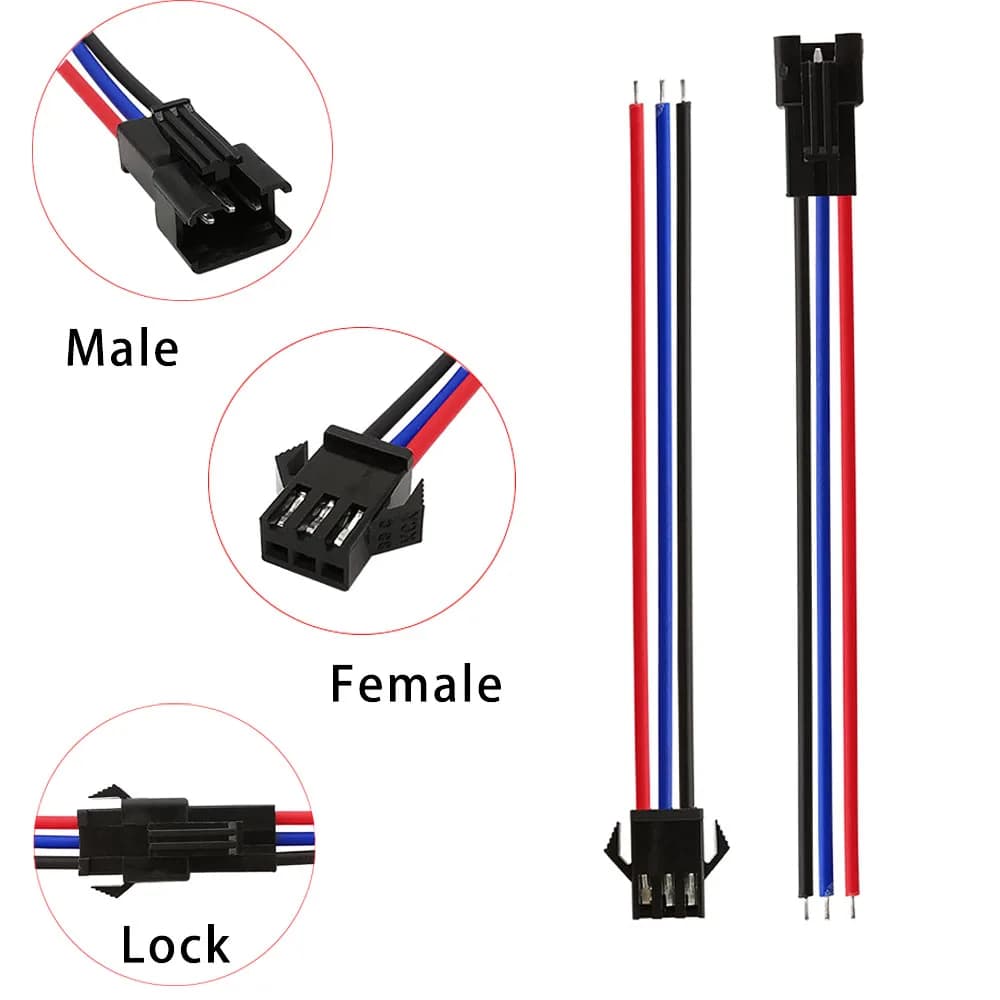 1 ชุด 2Pin 3Pin 4Pin 5Pin 6Pin Led Connector ชาย/หญิง JST SM 2.54 มม.2 3 4 5 6Pin ปลั๊กสายไฟสําหรับ Led Strip Light โคมไฟไดร์เวอร์ รูปที่ 3
