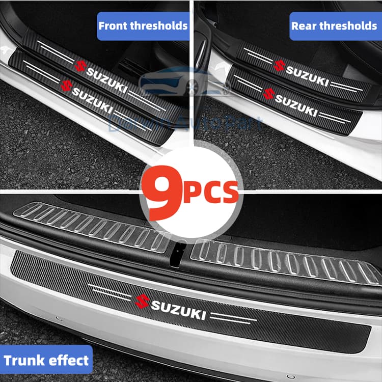 Suzuki รถประตู Sill สติกเกอร์ Trunk เกณฑ์ Anti-Scratch Decals 4 ชิ้น 8 ชิ้น 9 ชิ้นสําหรับ Suzuki Carry APV Celerio Jimmy Dzire Scpo XL7 Swift Ertiga อุปกรณ์เสริม รูปที่ 9