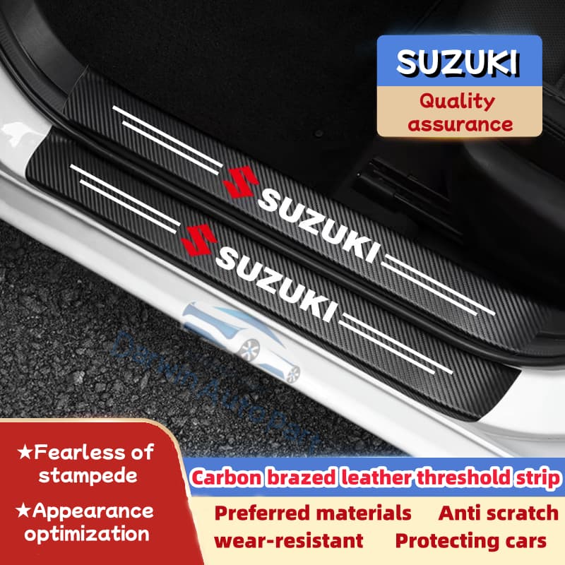 Suzuki รถประตู Sill สติกเกอร์ Trunk เกณฑ์ Anti-Scratch Decals 4 ชิ้น 8 ชิ้น 9 ชิ้นสําหรับ Suzuki Carry APV Celerio Jimmy Dzire Scpo XL7 Swift Ertiga อุปกรณ์เสริม รูปที่ 1