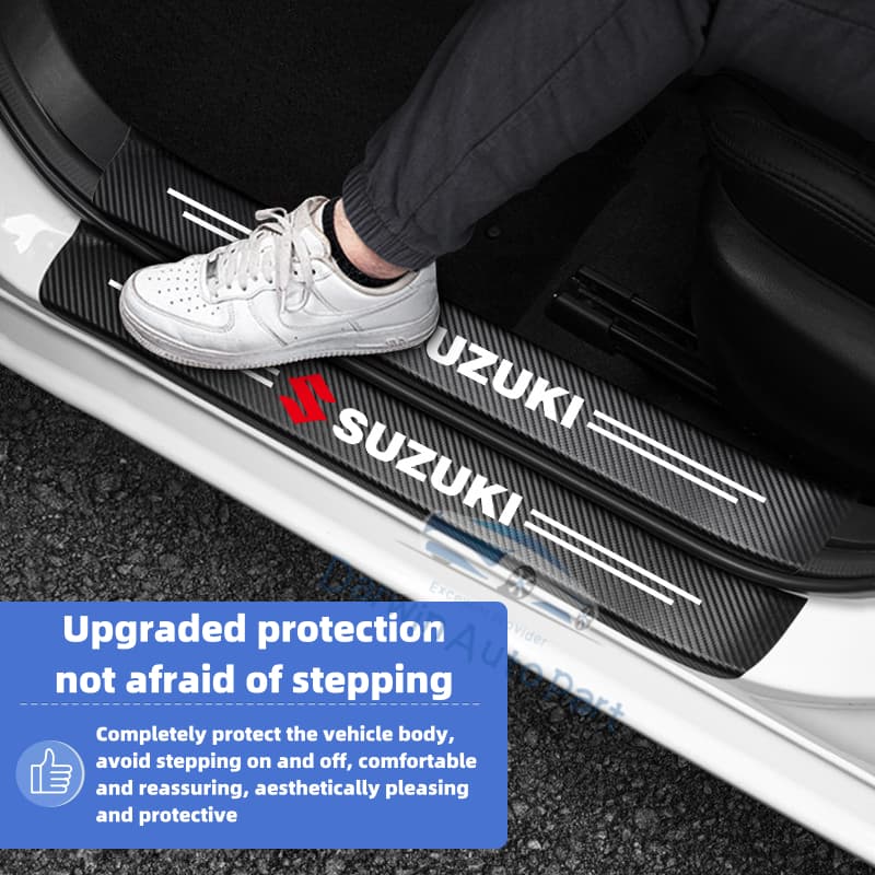 Suzuki รถประตู Sill สติกเกอร์ Trunk เกณฑ์ Anti-Scratch Decals 4 ชิ้น 8 ชิ้น 9 ชิ้นสําหรับ Suzuki Carry APV Celerio Jimmy Dzire Scpo XL7 Swift Ertiga อุปกรณ์เสริม รูปที่ 3