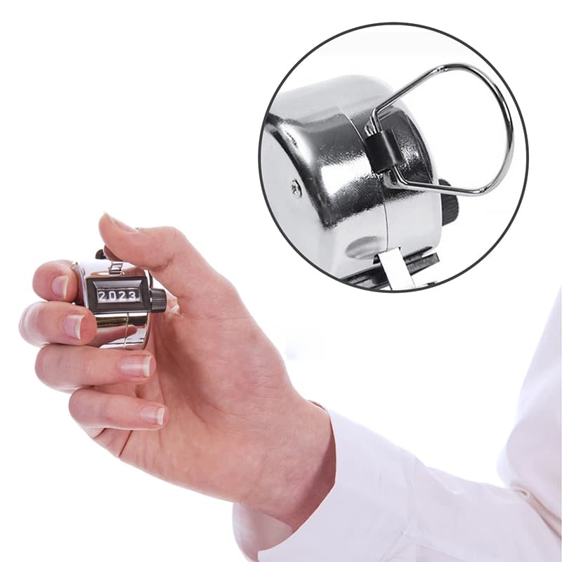 Kiprun Digital Hand Tally Counter 4 หลัก Mini Manual Hand Held Tally Counter Manual นับ Golf Clicker 0-9999 รูปที่ 3