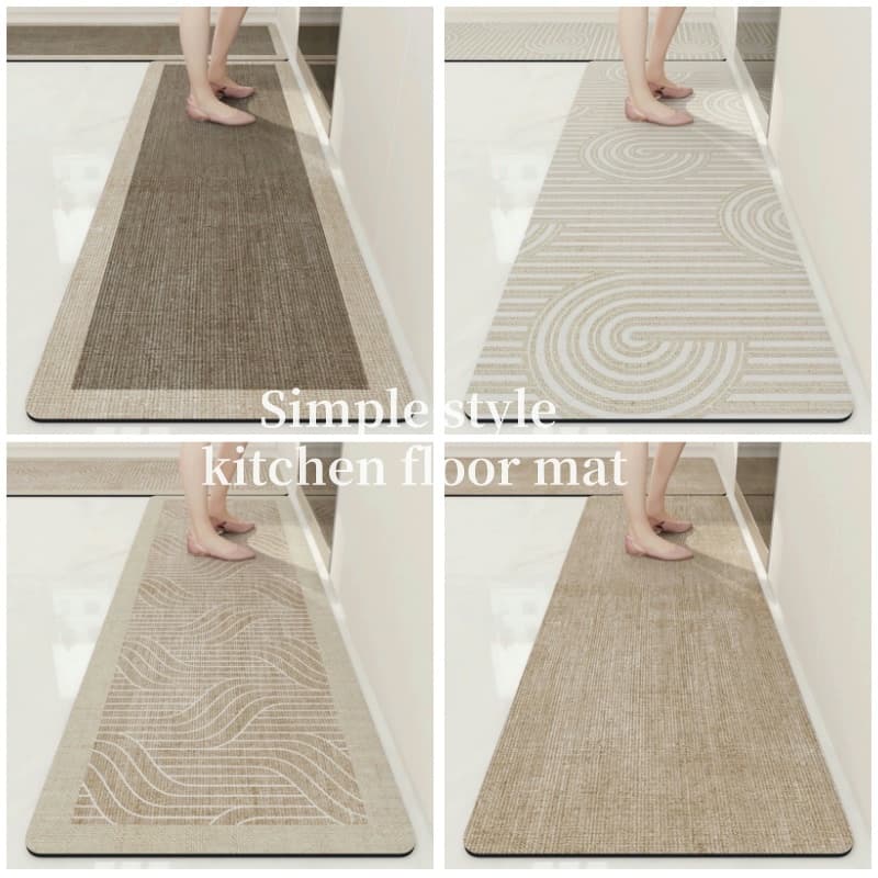 พรมห้องครัวและห้องน้ํา โคลนไดอะตอม เรียบง่าย ขนาด 40x60cm/40x120cm เป็นมิตรกับสิ่งแวดล้อม ทนคราบน้ํามัน ดูดซับสูง ทําความสะอาดง่าย กันลื่น รูปที่ 1