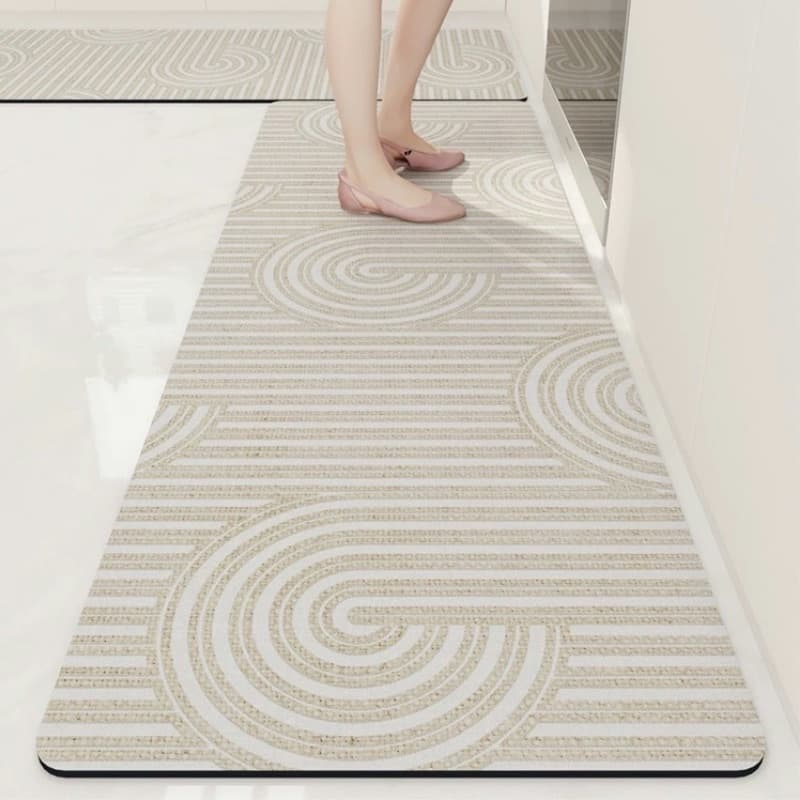 พรมห้องครัวและห้องน้ํา โคลนไดอะตอม เรียบง่าย ขนาด 40x60cm/40x120cm เป็นมิตรกับสิ่งแวดล้อม ทนคราบน้ํามัน ดูดซับสูง ทําความสะอาดง่าย กันลื่น รูปที่ 2