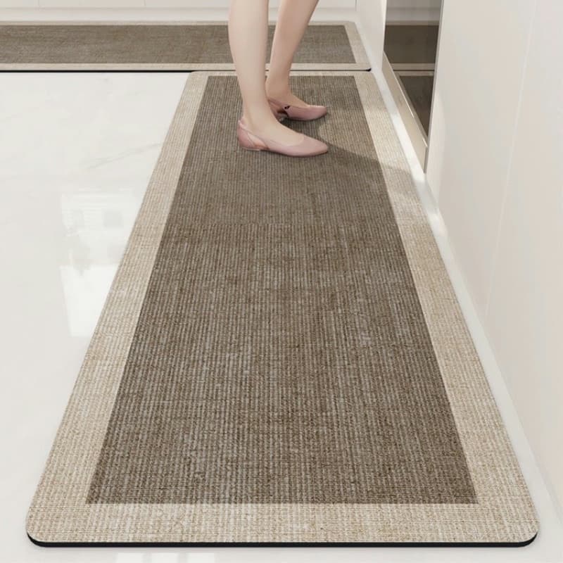 พรมห้องครัวและห้องน้ํา โคลนไดอะตอม เรียบง่าย ขนาด 40x60cm/40x120cm เป็นมิตรกับสิ่งแวดล้อม ทนคราบน้ํามัน ดูดซับสูง ทําความสะอาดง่าย กันลื่น รูปที่ 4