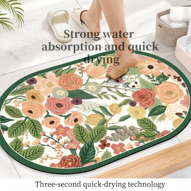พรมห้องครัวและห้องน้ํา โคลนไดอะตอม เรียบง่าย ขนาด 40x60cm/40x120cm เป็นมิตรกับสิ่งแวดล้อม ทนคราบน้ํามัน ดูดซับสูง ทําความสะอาดง่าย กันลื่น รูปที่ 7