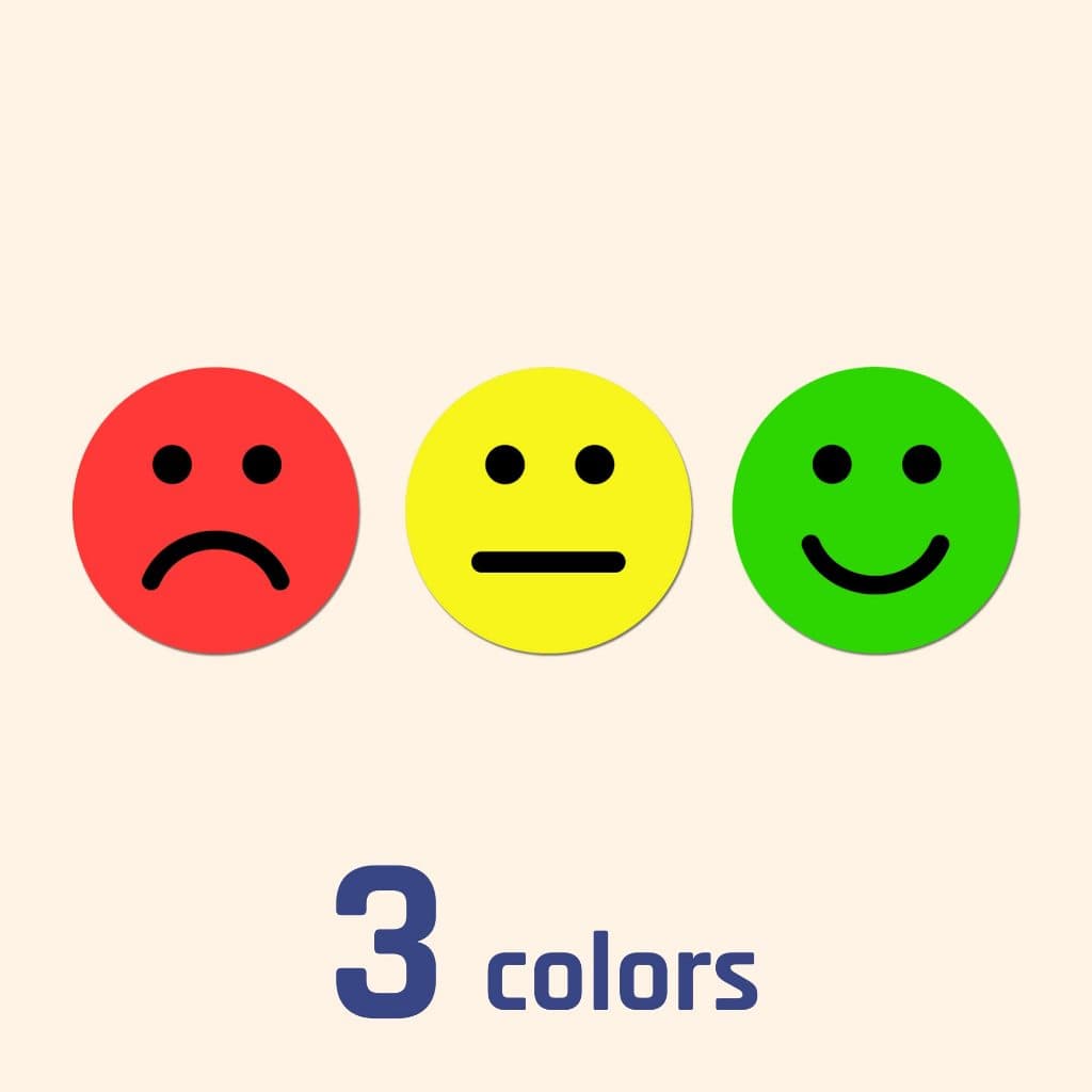 240ชิ้น/แพ็ค1นิ้วรอบยิ้มใบหน้าสติ๊กเกอร์สีแดงสีเหลืองสีเขียวอีโมติคอนสติกเกอร์กาวตนเองปิดผนึกฉลากเด็กเครื่องเขียนสติกเกอ รูปที่ 3