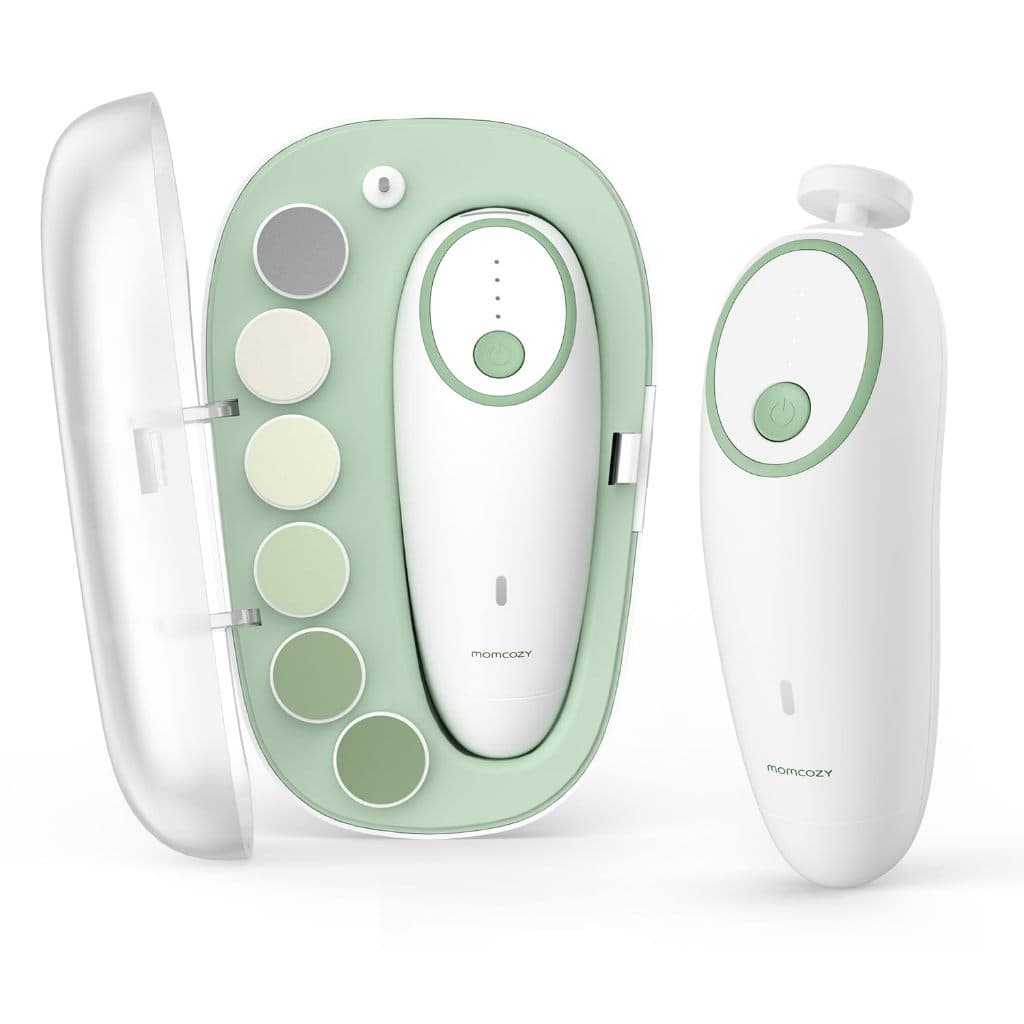ตะไบเล็บเด็ก Momcozy Electric, เครื่องตัดเล็บเด็กอ่อนโยน แบบชาร์จไฟฟ้า, กรรไกรตัดเล็บเด็กไฟฟ้า, แผ่นเปลี่ยนหัวเจียร 7 แผ่น รูปที่ 2