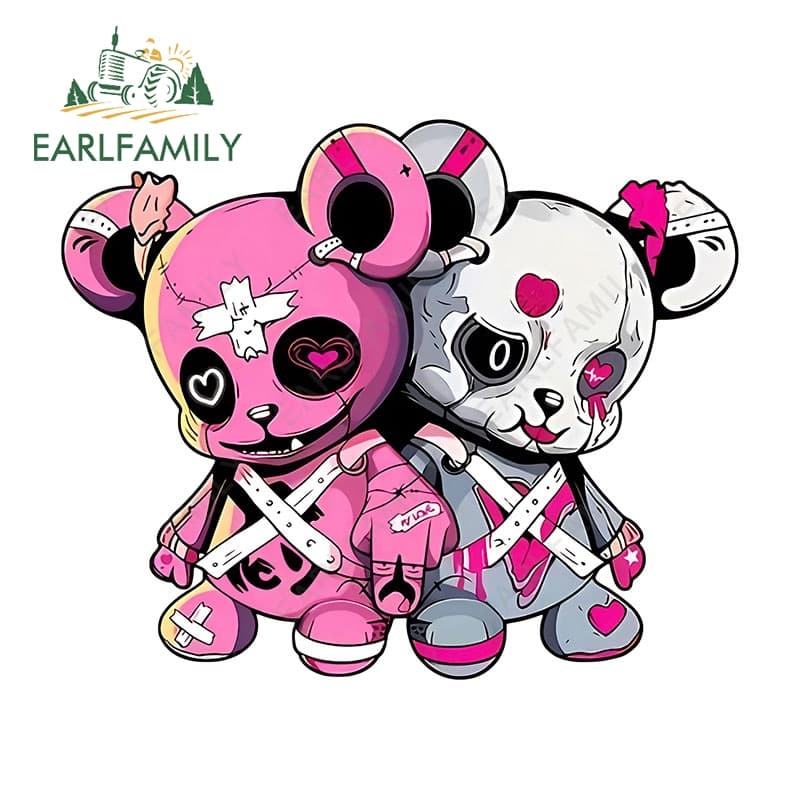 Earlfamily 13 ซม.Burryrickรถสติกเกอร์Creative Scratch-Proofรถเข็นCampervan WindowsไวนิลDecals Fashinableกันน้ําการ์ตูนรถสินค้า รูปที่ 2