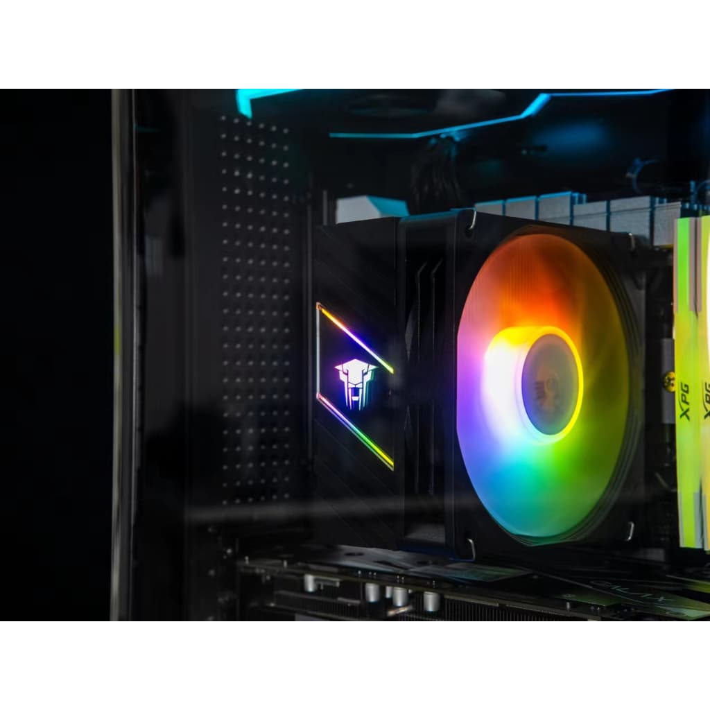Jungle Leopard K400 CPU Cooler สีดํา/สีขาว 4 ท่อความร้อน 120 มม.พัดลม CPU 4PIN PWM สี LED ฝาครอบด้านบน Infinity Mirror Design สําหรับ Intel LGA1155 LGA1200 LGA1366 LGA1700 LGA2066 รูปที่ 9