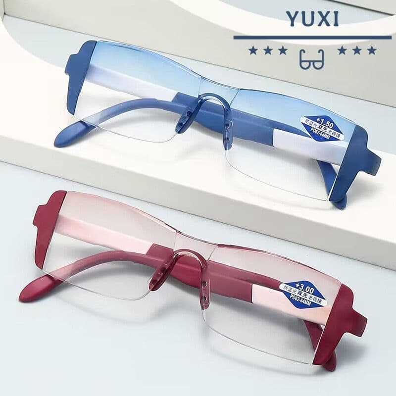 สนับสนุนขายส่ง แว่นอ่านหนังสือแบบ dual-light ความละเอียดสูง ใช้คู่ ใกล้-ไกล ป้องกันแสงสีฟ้า สําหรับสายตายาว รูปที่ 1