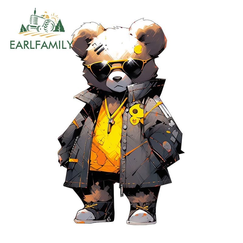 Earlfamily 13 ซม.Burryrickรถสติกเกอร์Creative Scratch-Proofรถเข็นCampervan WindowsไวนิลDecals Fashinableกันน้ําการ์ตูนรถสินค้า รูปที่ 6