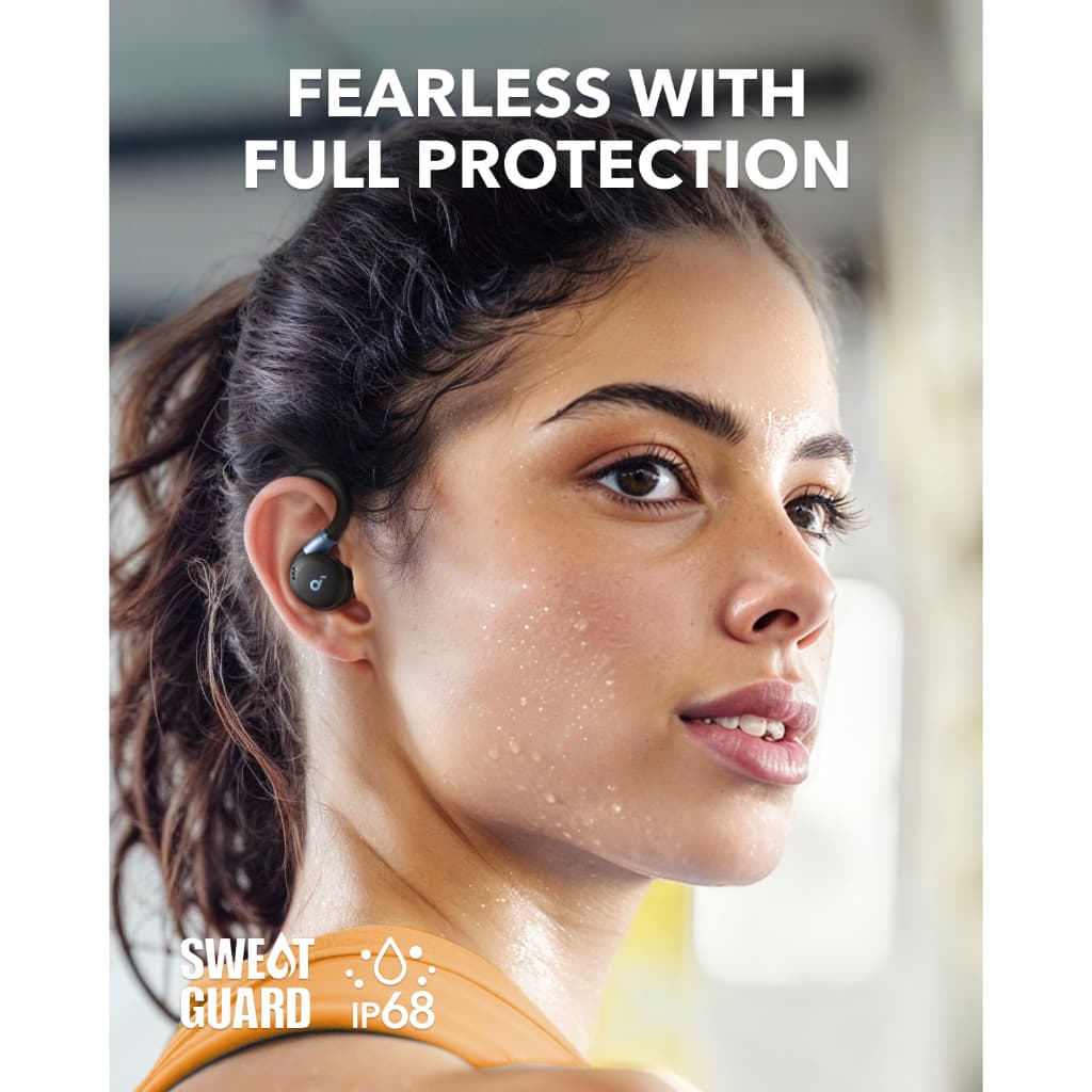 Soundcore Sport X20 by Anker, หูฟังออกกําลังกายไร้สาย True-Wireless, ที่เกี่ยวหูหมุนได้และขยายได้, Noise Cancelling, Deep Bass, IP68 กันน้ํา, กันเหงื่อ, กันฝุ่น, 48H Play รูปที่ 6