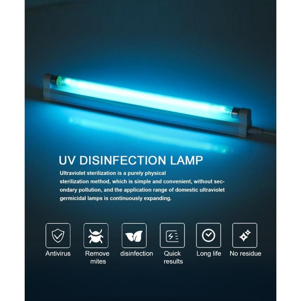 T5 UV ฆ่าเชื้อ 8 W/6 W 220 V EU ปลั๊กฆ่าเชื้อ UV Light Home แบบพกพาหลอดไฟอัลตราไวโอเลตโอโซน 6 W 8 W 220 V สําหรับห้องนอนในร่ม รูปที่ 3