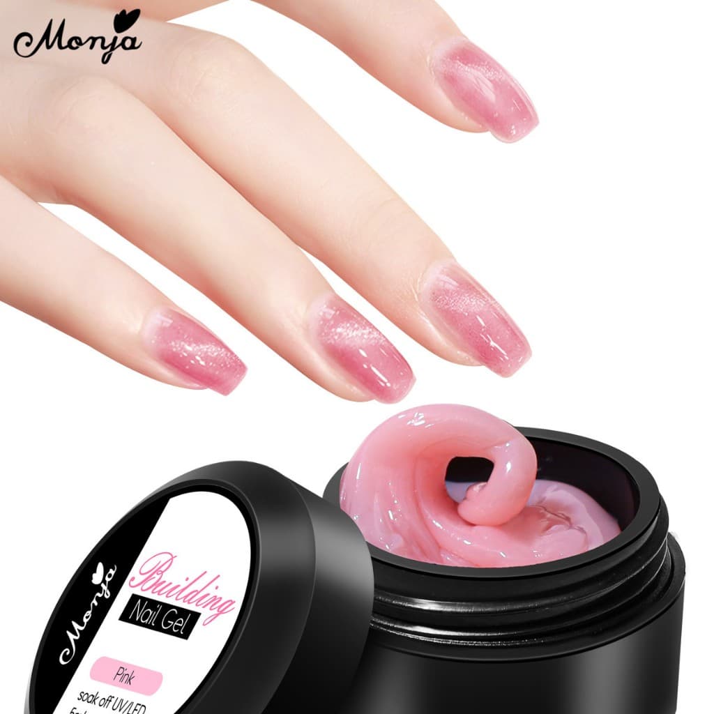 Monja กาวต่อเล็บเจล UV อะคริลิค 3D 5 มล. 6 สี ไม่เหนียวติด ต่อง่าย สําหรับร้านเสริมสวย DIY gel color รูปที่ 4