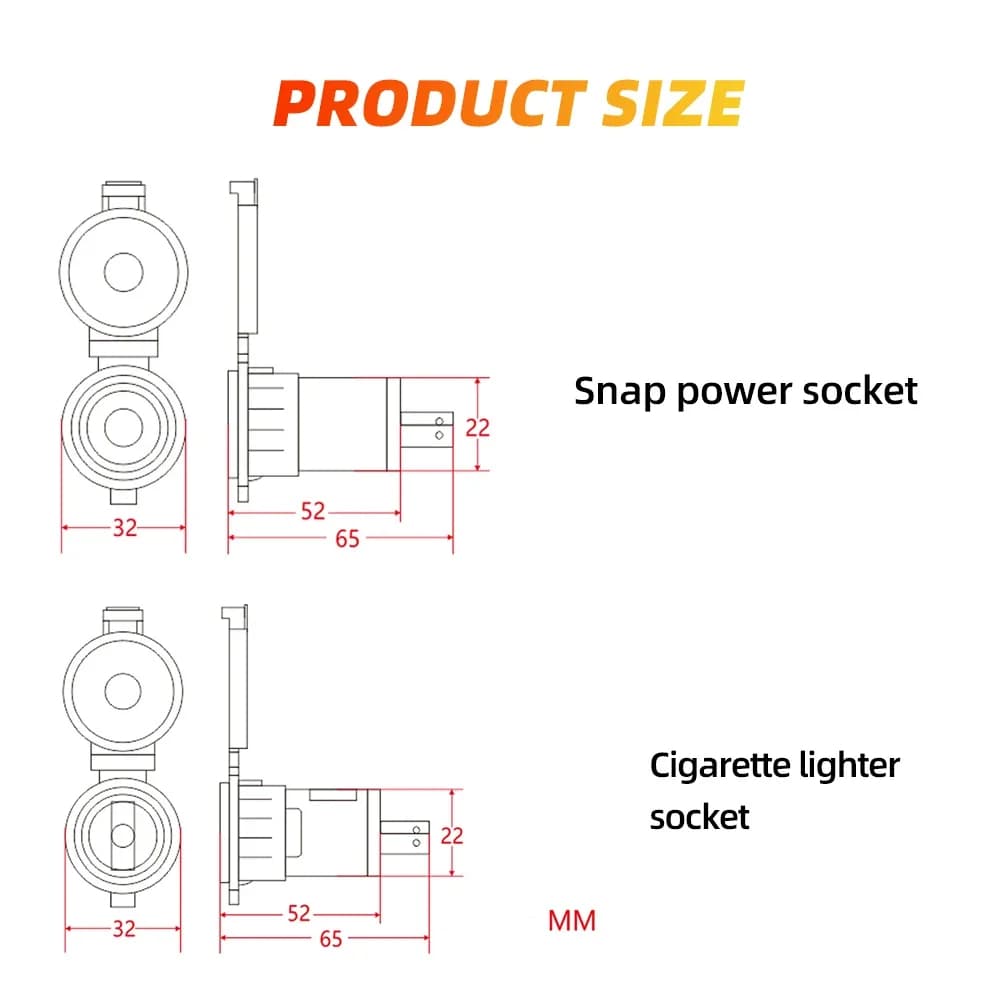 รถไฟแช็ก Universal ซ็อกเก็ตอะแดปเตอร์แบบพกพา Po wer Outlet 12 V-24 V 120 W-250 W สําหรับรถยนต์รถบรรทุกรถจักรยานยนต์เรือ รูปที่ 5