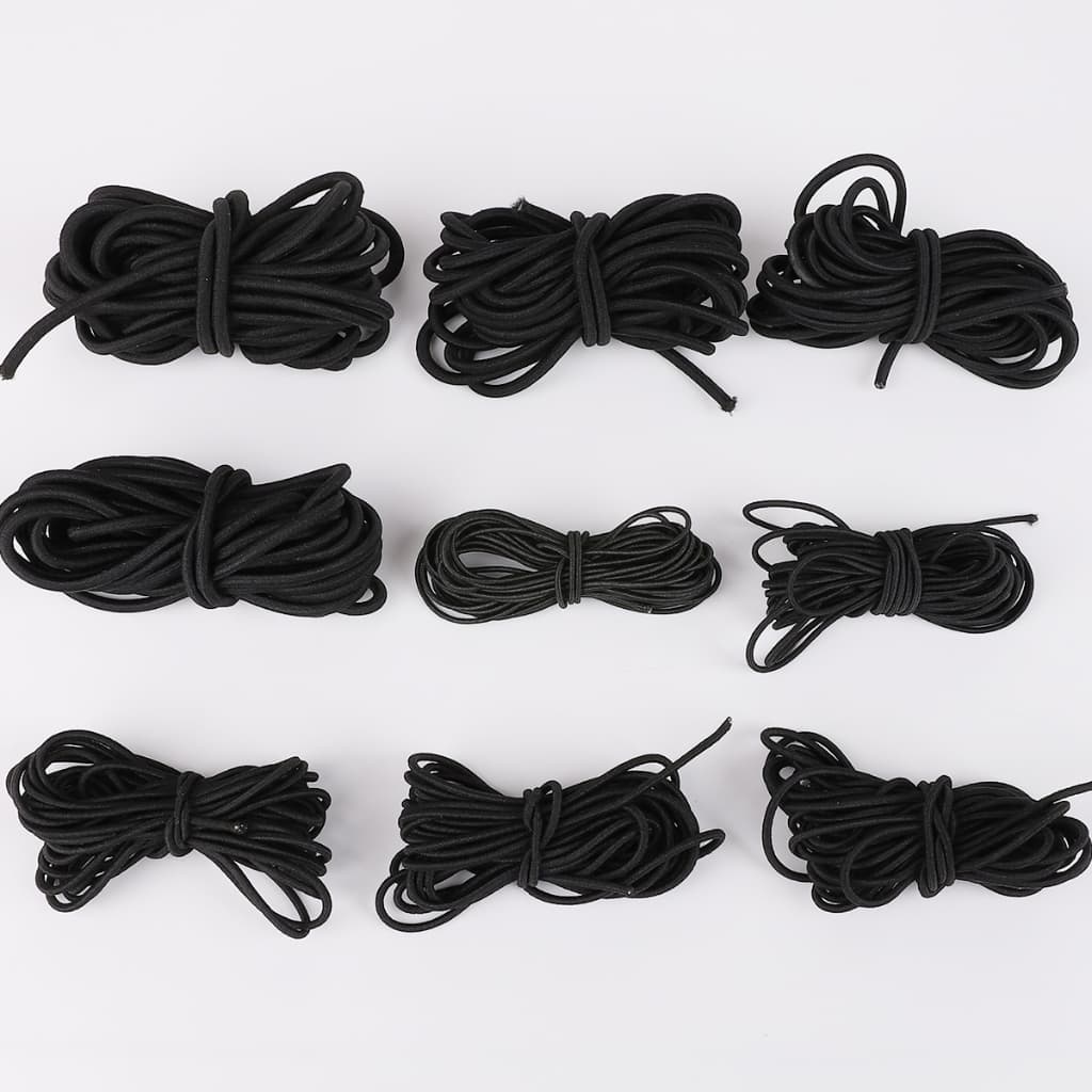 1/1.5/2/.2.5/3/4/5 มม.ความยาว 2M สีดํารอบสายยืดหยุ่นประดับด้วยลูกปัดยืดด้าย/String/Rope สําหรับสร้อยคอสร้อยข้อมือเครื่องประดับทํา รูปที่ 3
