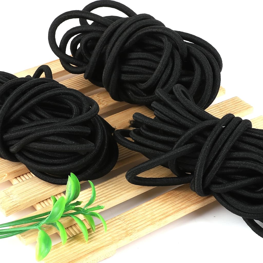 1/1.5/2/.2.5/3/4/5 มม.ความยาว 2M สีดํารอบสายยืดหยุ่นประดับด้วยลูกปัดยืดด้าย/String/Rope สําหรับสร้อยคอสร้อยข้อมือเครื่องประดับทํา รูปที่ 6