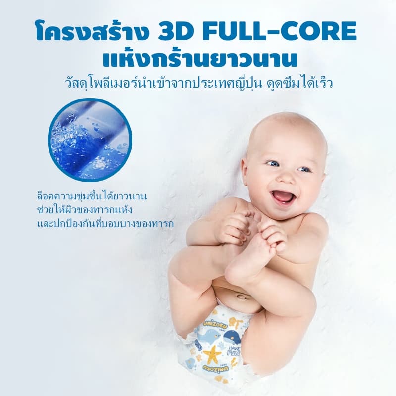 แพมเพิส UMiZOKU กางเกงผ้าอ้อม แพมเพิสเด็ก อ้อมเด็ก สำเร็จรูป Baby Pants อ้อมสําเร็จรูป รูปที่ 4
