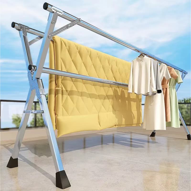 ราวตากผ้าพับได้ สแตนเลส 304 ยืดหดได้ รุ่นตัว X Drying Rack รูปที่ 1