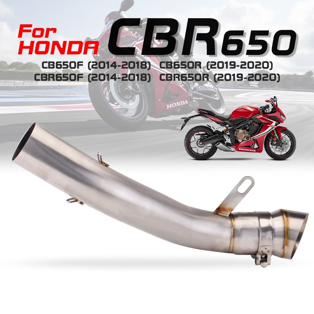 Slip-on ท่อกลางสําหรับ CB650F CB650R CBR650F CBR650R รถจักรยานยนต์ท่อไอเสียท่อกลางการปรับเปลี่ยน รูปที่ 5