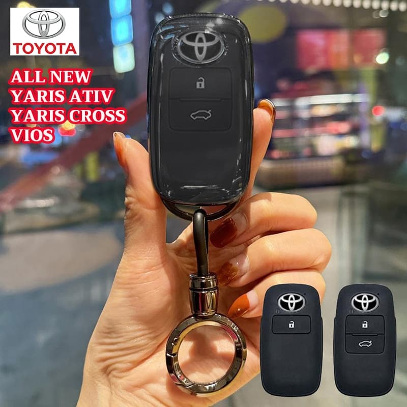 เคสกุญแจรถ Toyota สําหรับ yaris ativ/cross veloz avnaza raize vios ปลอกกุญแจ yaris พวงกุญแจ 2022 2023 2024 รูปที่ 8
