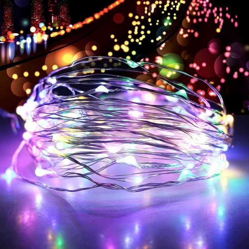 ไฟ LED 2M 5M 10M 5V USB LED String light Fairy คริสต์มาสงานแต่งงาน Garland ไฟ Party เทศกาลของขวัญตกแต่ง รูปที่ 7