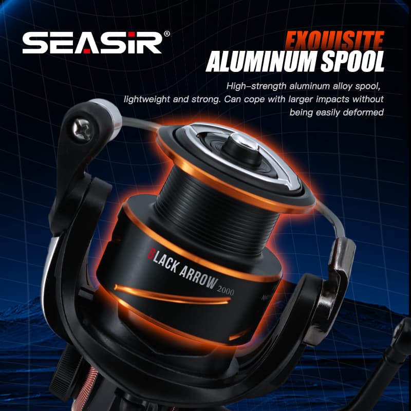Seasir รอกตกปลา 5+1BB โลหะ อลูมิเนียม กันน้ํา คุณภาพสูง รูปที่ 3