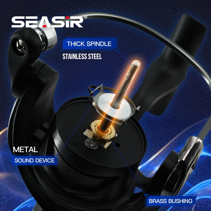 Seasir รอกตกปลา 5+1BB โลหะ อลูมิเนียม กันน้ํา คุณภาพสูง รูปที่ 4