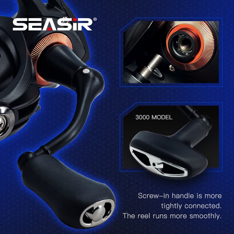 Seasir รอกตกปลา 5+1BB โลหะ อลูมิเนียม กันน้ํา คุณภาพสูง รูปที่ 6